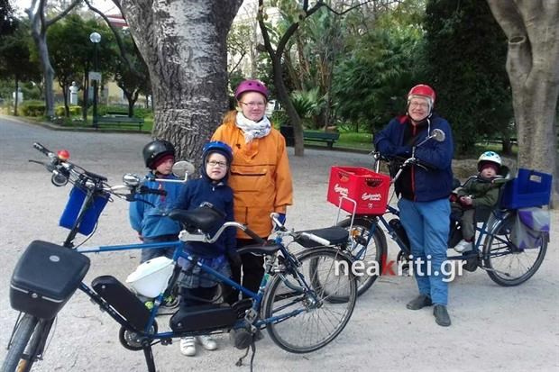 Οικογένεια Φινλανδών έφτασε στα Χανιά με ποδήλατο!