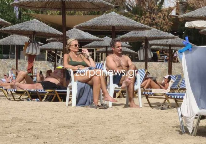 Φθινοπωρινές βουτιές στο Μαράθι για τον πρωθυπουργό (Φωτογραφίες)