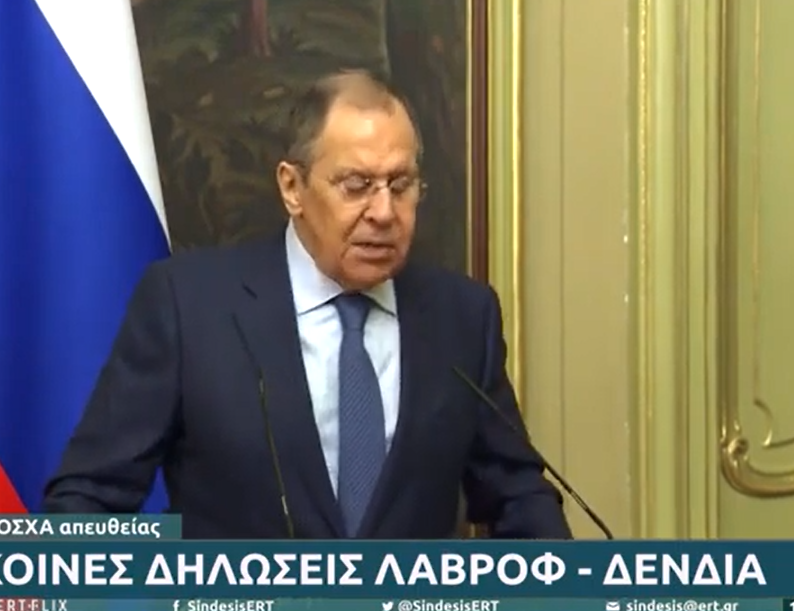 Απρόοπτο στη συνέντευξη Δένδια – Λαβρόφ: «Πνίγηκε» η διερμηνέας (Βίντεο)