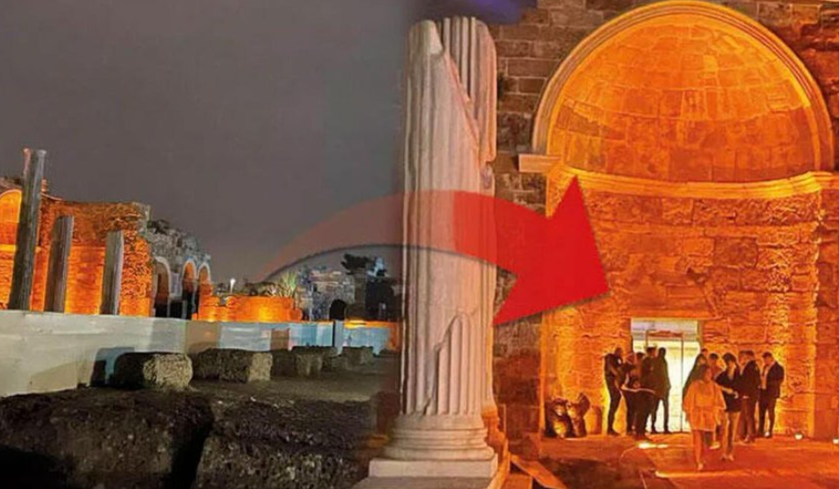 Τουρκία: Άνοιξαν μπαρ δίπλα στον Ναό της Αθηνάς στην Αττάλεια – Μετέτρεψαν σε είσοδο τα αρχαία