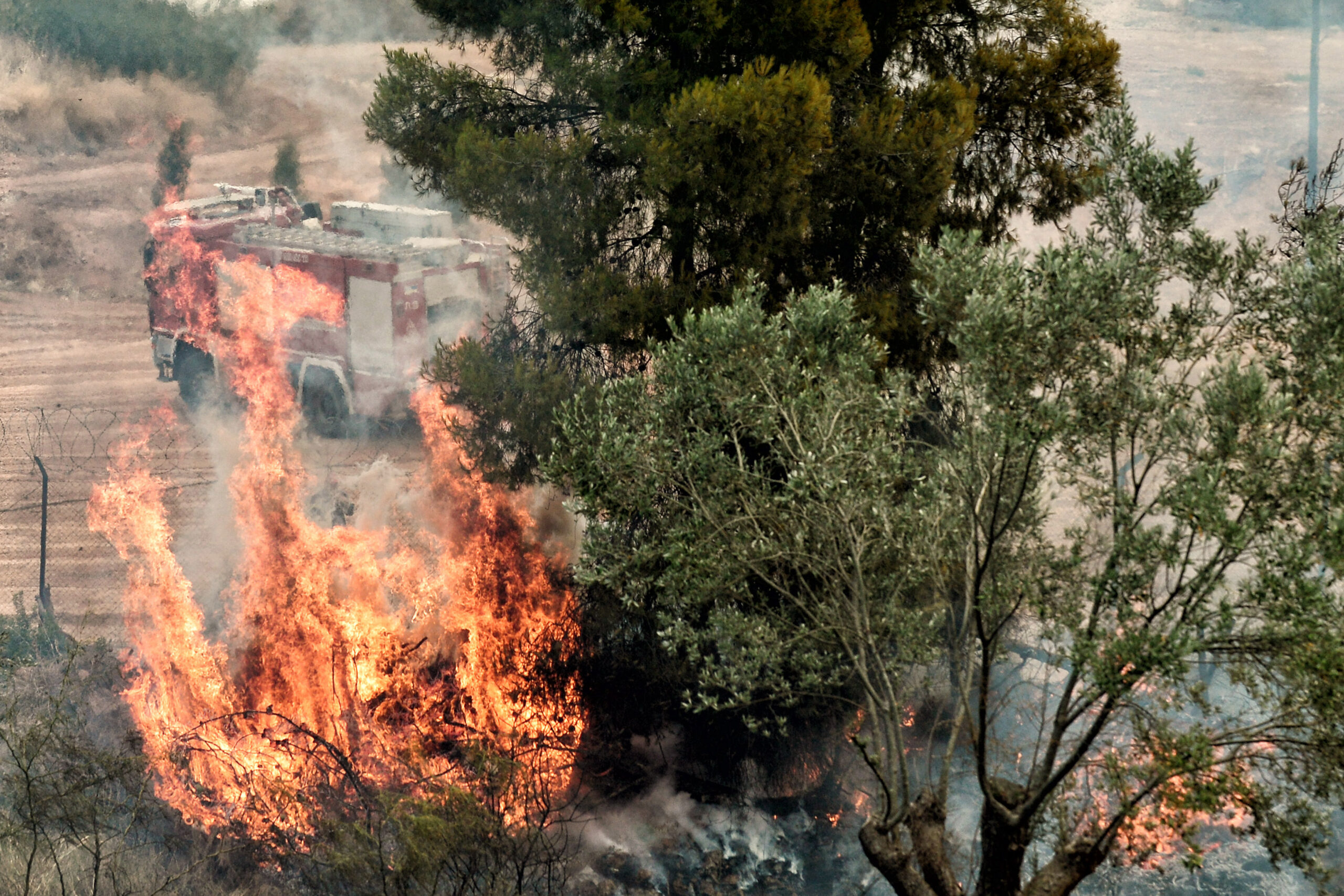 Λέσβος: Φωτιά στην Καλλονή – Δεν απειλείται δάσος ή οικισμός