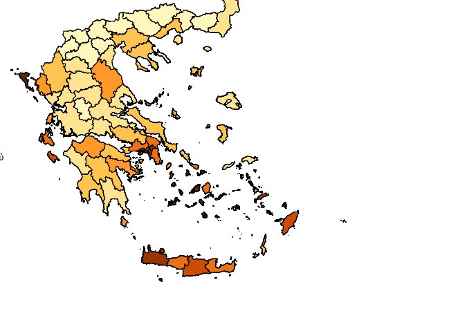 Κορωνοϊός – Χαρτογράφηση: 10.126 κρούσματα στην Αττική – 1.859 στη Θεσσαλονίκη