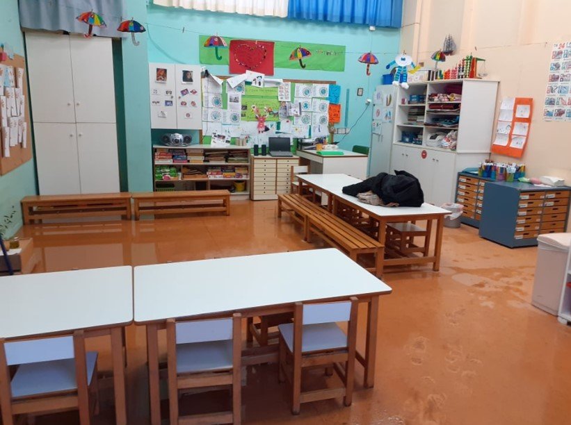 Πλημμύρισε το 3ο Νηπιαγωγείο Καλλιθέας – Έδιωξαν τα παιδιά (φωτό)