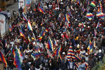 Βολιβία: Μεγάλες διαδηλώσεις υποστηρικτών του Μοράλες