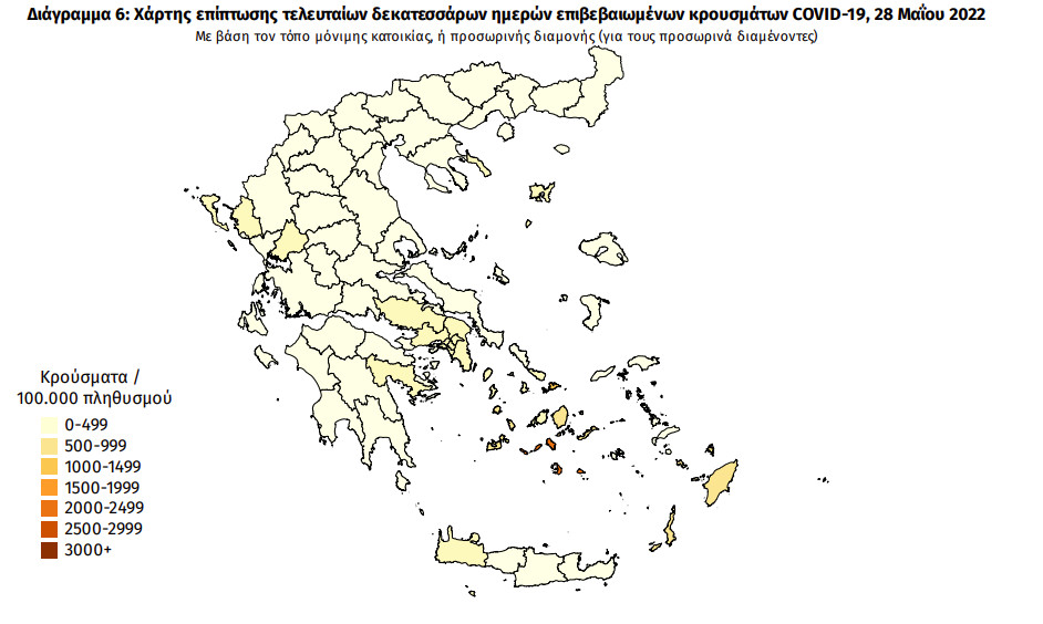 Κορωνοϊός – Χαρτογράφηση: 1.171 κρούσματα στην Αττική – 215 στη Θεσσαλονίκη – Ο χάρτης της διασποράς