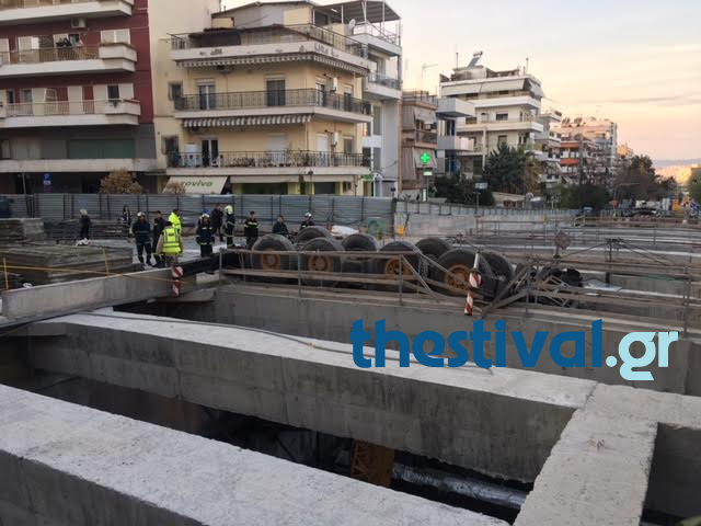 Νεκρός ο χειριστής γερανού στη Καλαμαριά που έπεσε σε βάθος 25 μέτρων