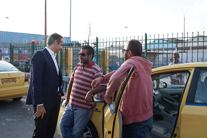 Τα είπαν για το Taxibeat, Κυριάκος Μητσοτάκης και ταξιτζήδες στο Πέραμα