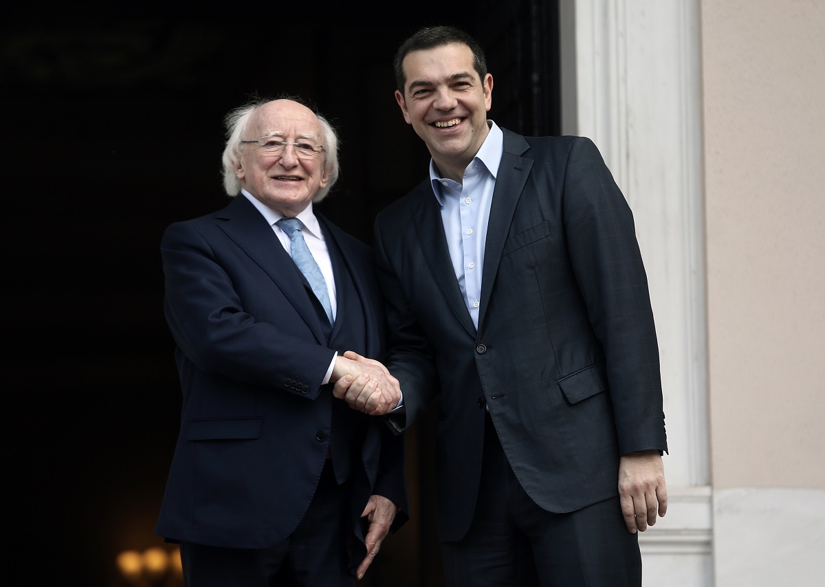 Ολοκληρώθηκε η συνάντηση του Αλ. Τσίπρα με τον Ιρλανδό Πρόεδρο