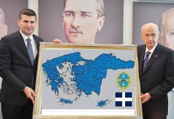 Το twitter «γλέντησε» τον Μπαχτσελί και τον χάρτη που του χάρισαν οι Γκρίζοι Λύκοι – Κορυφαίο tweet η εκδοχή με την Ελλάδα