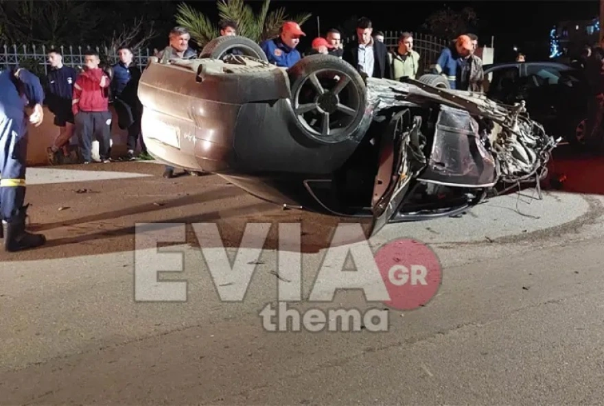 Νέα Αρτάκη: Τον πήρε ο ύπνος στο τιμόνι, τούμπαρε το αυτοκίνητο και κατέληξε έξω από ένα σπίτι