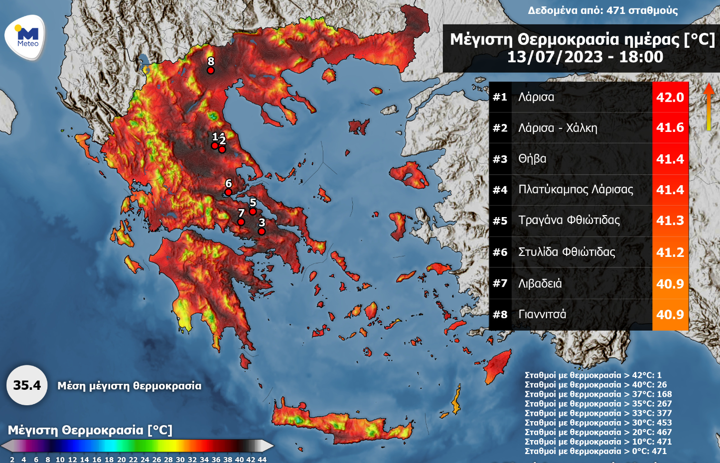 Καύσωνας «Κλέων»: Συναγερμός από meteo για κίνδυνο πυρκαγιάς – Τι δείχνουν οι πυρομετεωρολογικές συνθήκες