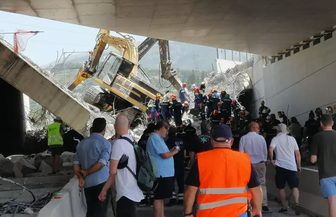 Πάτρα: Ενας νεκρός και 12 τραυματίες από την κατάρρευση γέφυρας στην Περιμετρική Οδό