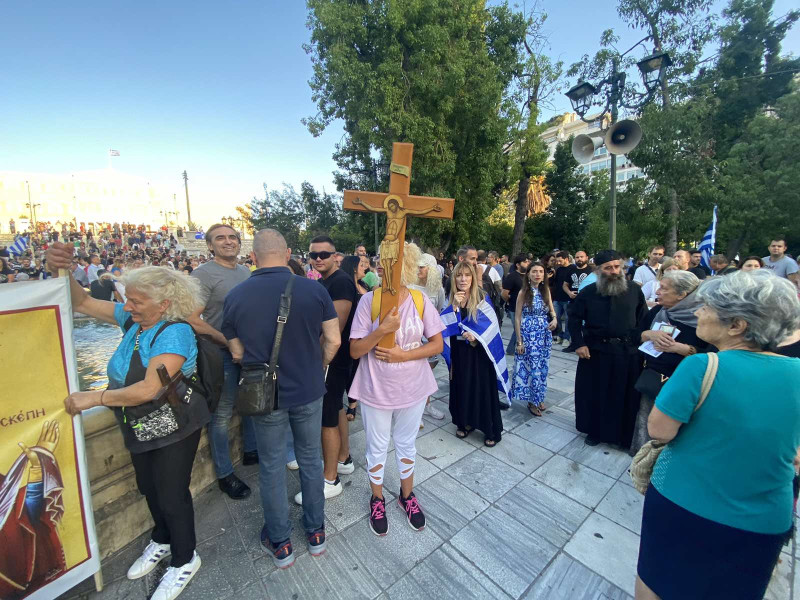 Συλλαλητήριο ενάντια στις νέες ταυτότητες στο Σύνταγμα