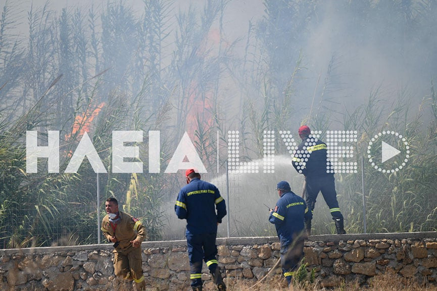 Φωτιά στον Πύργο Ηλείας: 2 πύρινα μέτωπα σε απόσταση αναπνοής από την πόλη