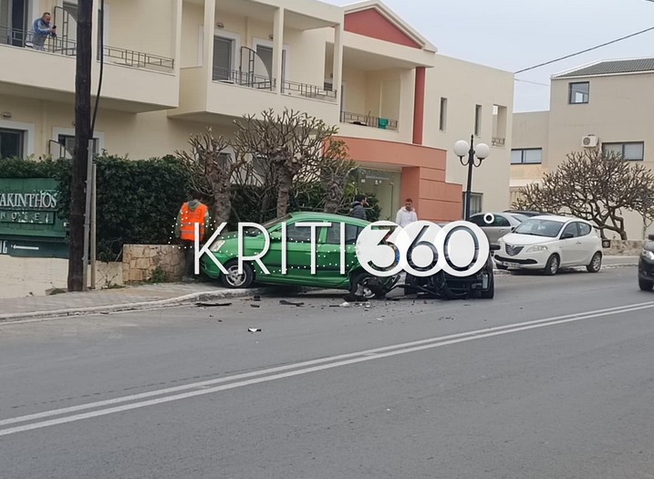 Κρήτη: Σφοδρό τροχαίο στην Κίσσαμο – Από τύχη δεν υπήρξαν τραυματισμοί