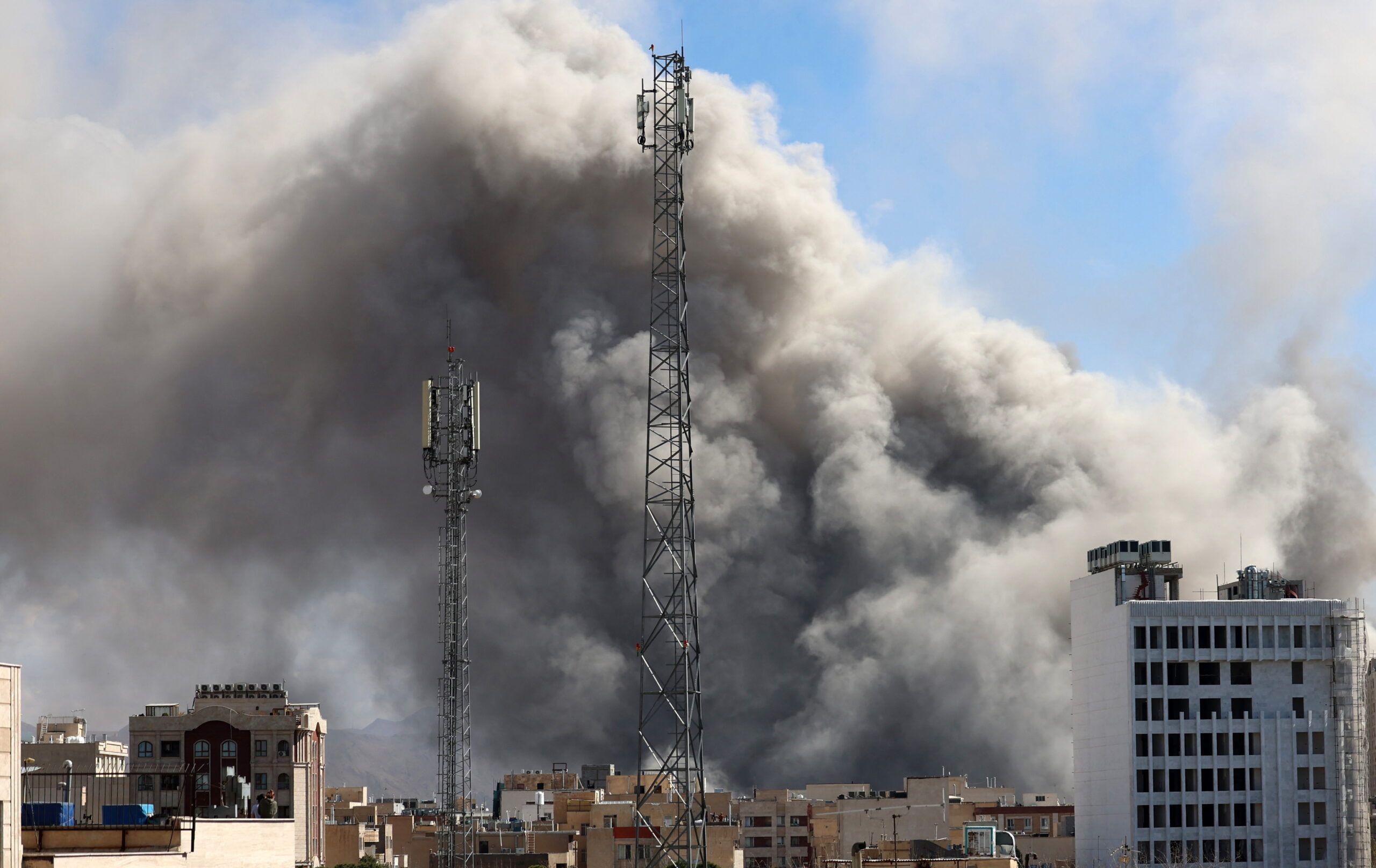 Smoke rises in central Tehran after an Israeli attack in Iran, 01 March 2026. A joint Israeli and US military operation continues on its second day after targeting multiple locations across Iran in the early hours of 28 February 2026, with Iran later launching retaliatory attacks.