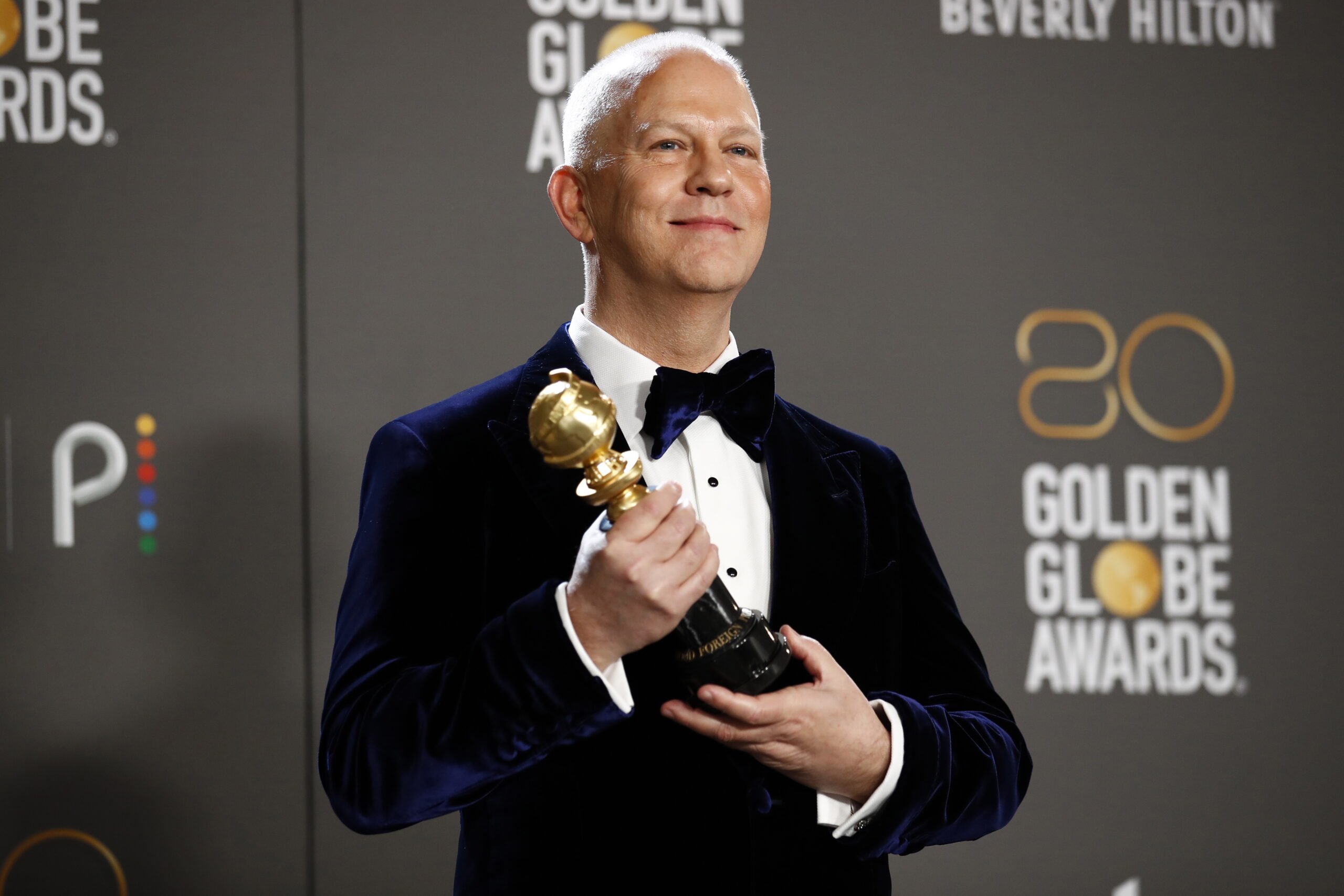 US television writer Ryan Murphy poses with the Carol Burnett Award for Achievement in Television in the press room during the 80th annual Golden Globe Awards ceremony in Beverly Hills, California, USA, 10 January 2023. Artists in various film and television categories are awarded Golden Globes by the Hollywood Foreign Press Association.