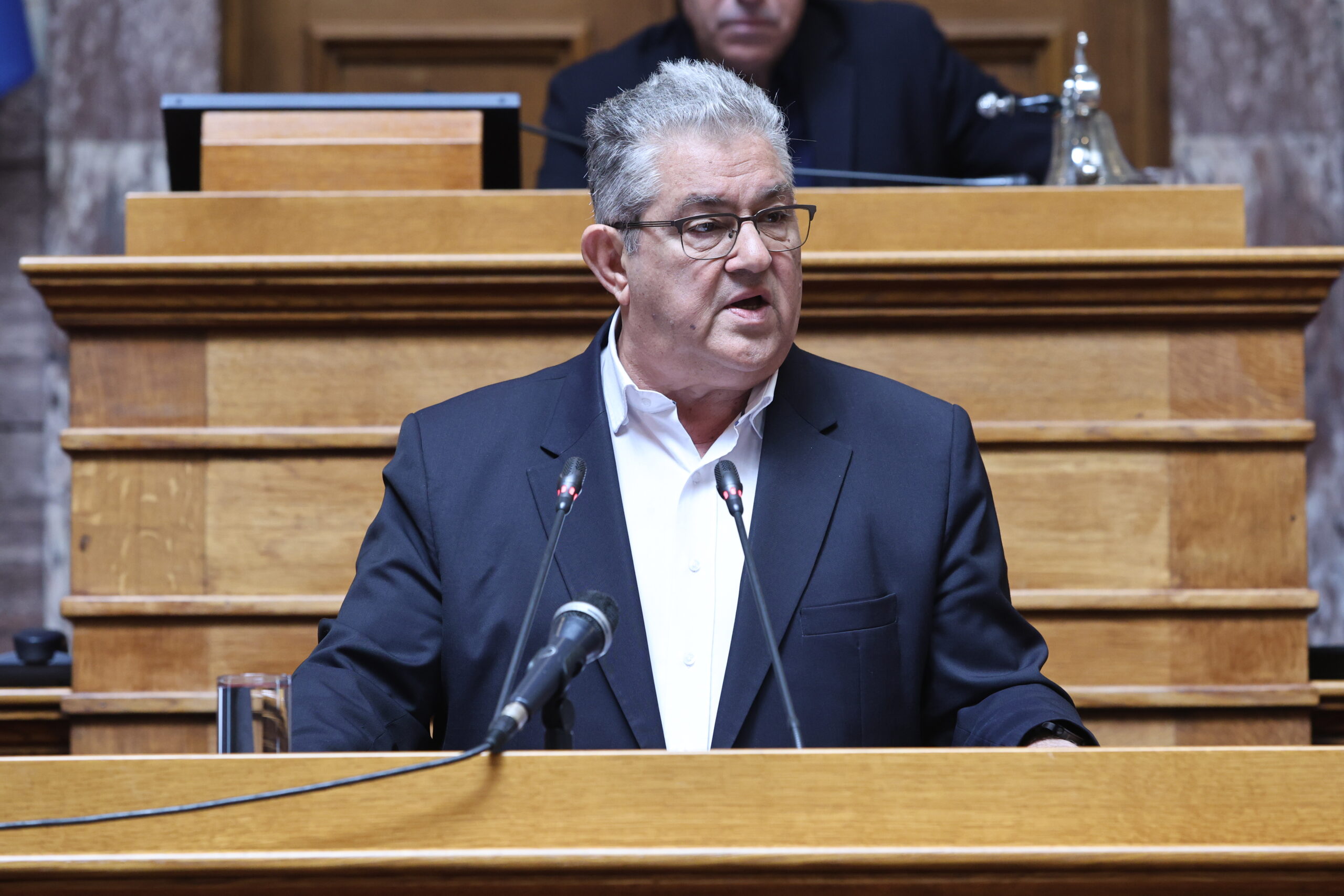 Ομιλία του Γενικού Γραμματέα της Κεντρικής Επιτροπής του ΚΚΕ Δημήτρη Κουτσούμπα σε εκδήλωση με θέμα "Οι θέσεις του ΚΚΕ για την αντιπυρική προστασία", στην αίθουσα της Γερουσίας της Βουλής, Τετάρτη 29 Απριλίου 2026.