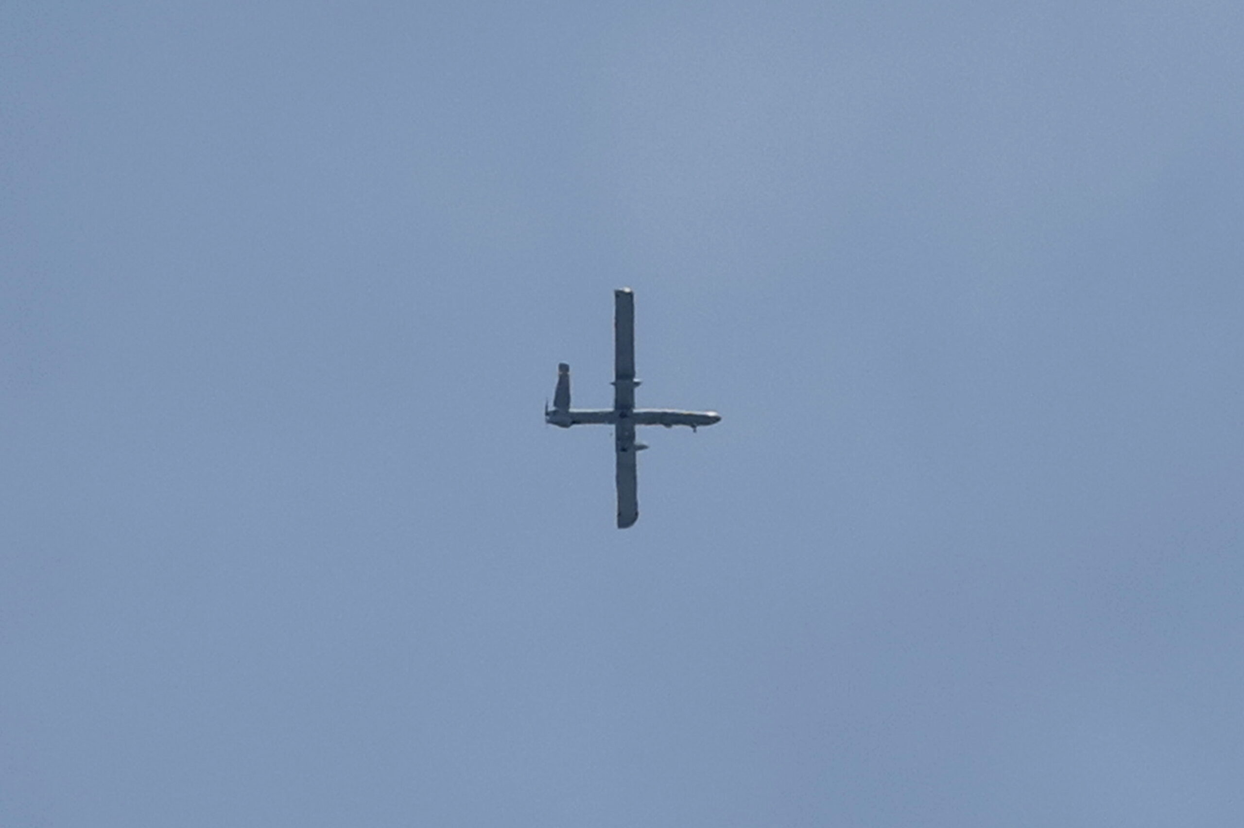 An Israeli drone flies in the sky above Beirut, Lebanon, 19 May 2026. According to the Disaster Management Unit of the Lebanese government, as of 19 May 2026, more than 31,450 families have been internally displaced in collective shelters in Lebanon since the escalation began on 02 March, while Israeli attacks across Lebanon have killed more than 3,040 people and injured more than 9,300 others since the start of renewed hostilities between Israel and Hezbollah.