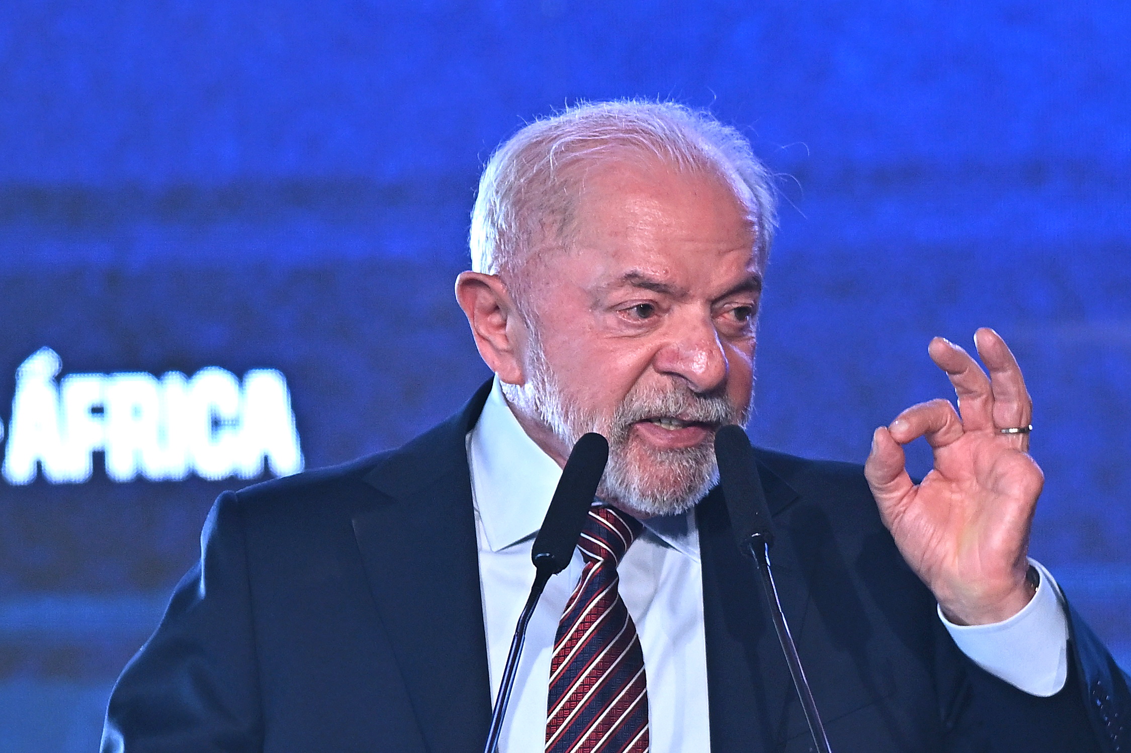 Brazilian President Luiz Inacio Lula da Silva speaks at the opening of the First Brazil-Africa Rectors' Forum, which aims to strengthen academic, scientific, and technological cooperation in Brasilia, Brazil, 25 May 2026