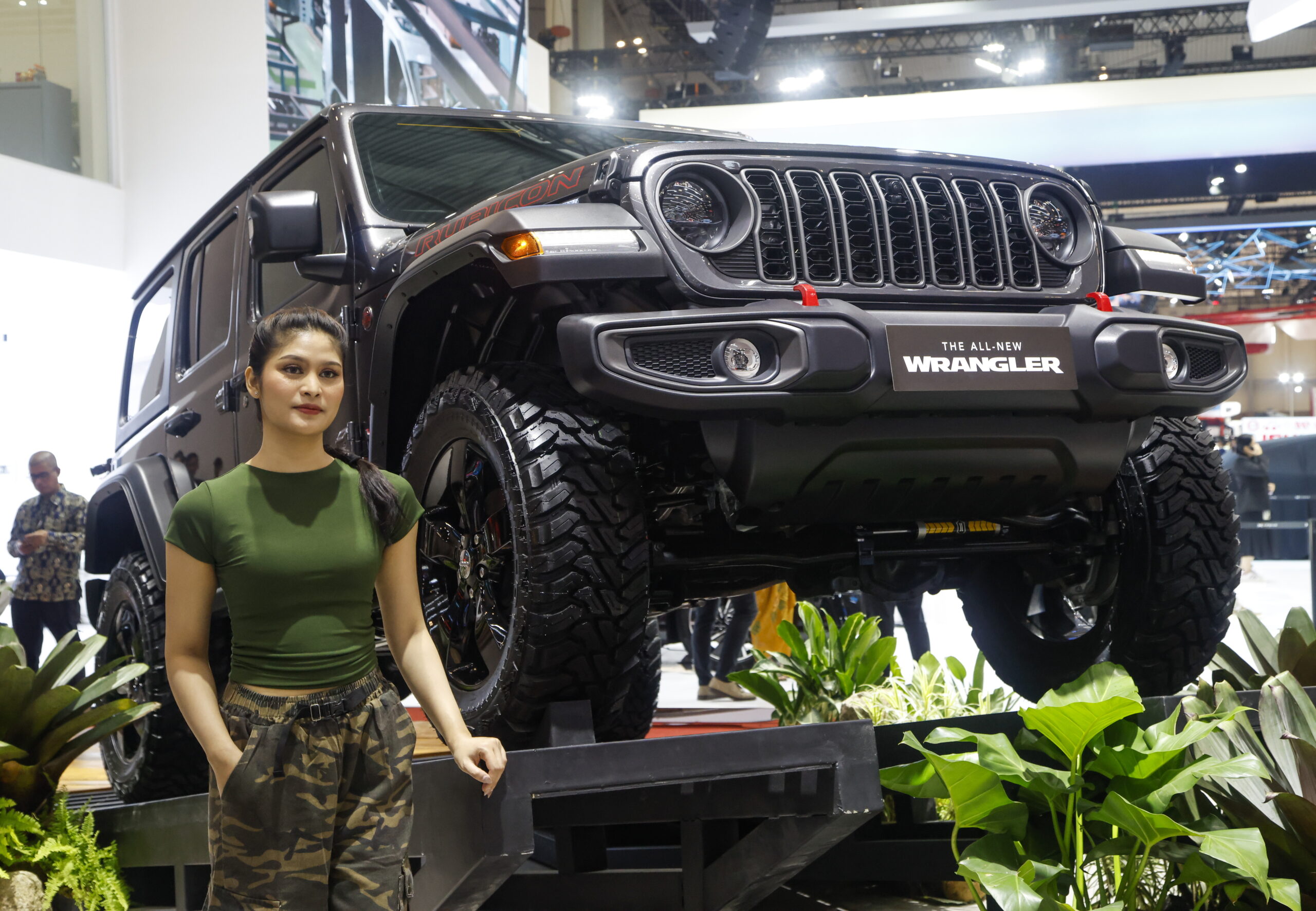The All New Wrangler Jeep is on display during a press tour at the Gaikindo Indonesia International Auto Show (GIIAS) 2025, in Tangerang, Banten province, Indonesia, 23 July 2025. The 32nd edition of the Gaikindo Indonesia International Auto Show runs from 24 July to 03 August 2025, with the participation of at least 50 global automotive, 20 motorcycle brands and 120 supporting industry.