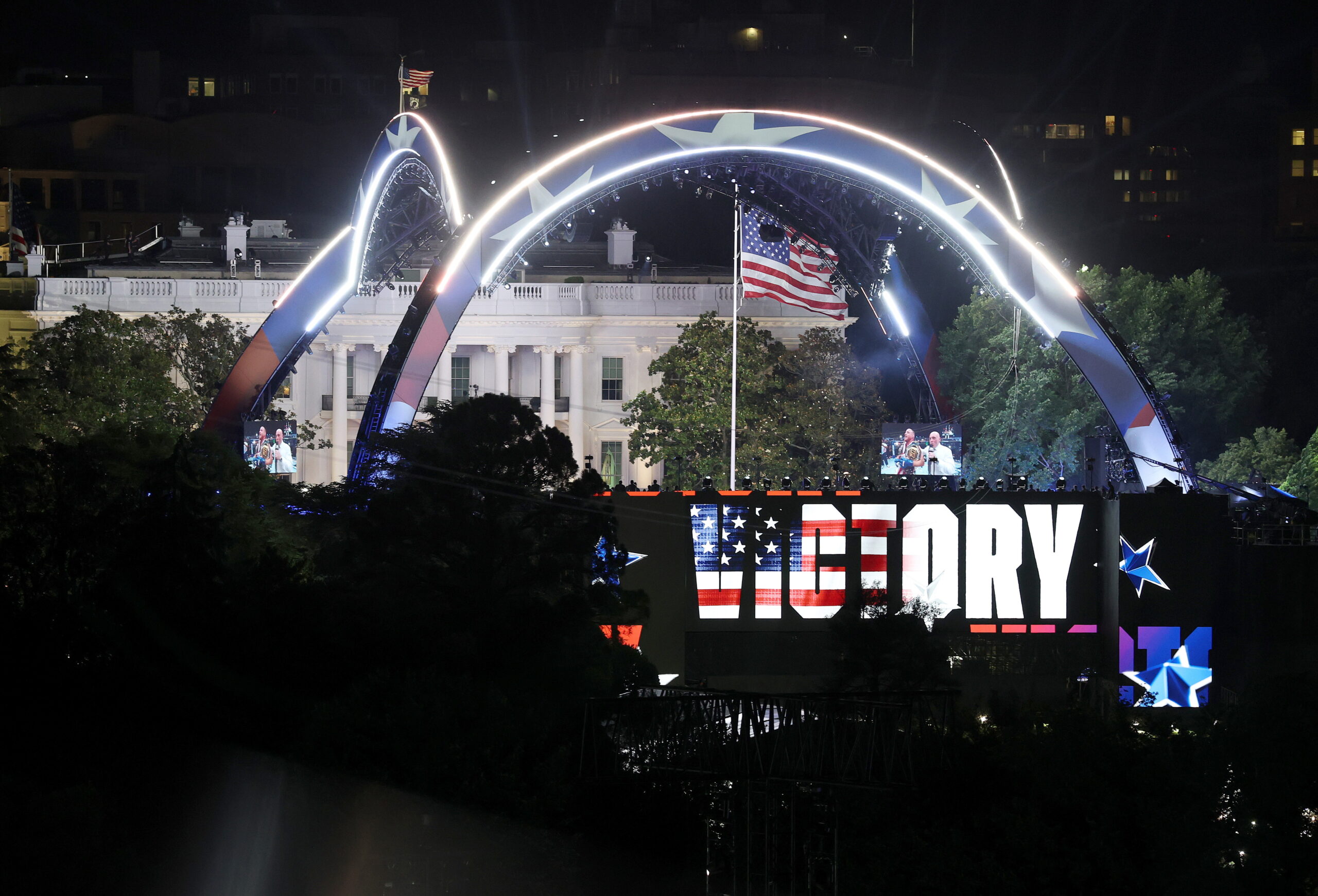 UFC Freedom 250 is seen on the South Lawn of the White House on June 15, 2026 in Washington, DC, USA, 15 June 2026.