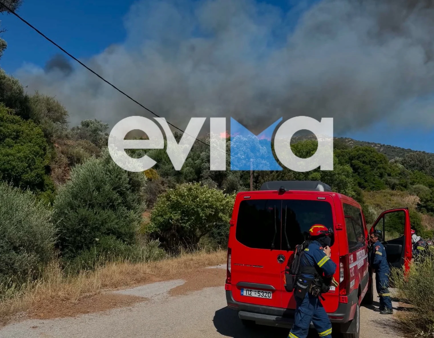 Φωτιά στην Κύμη: Οριοθετήθηκε η πυρκαγιά στην Επισκοπή – Μήνυμα από το 112 για προληπτική εκκένωση