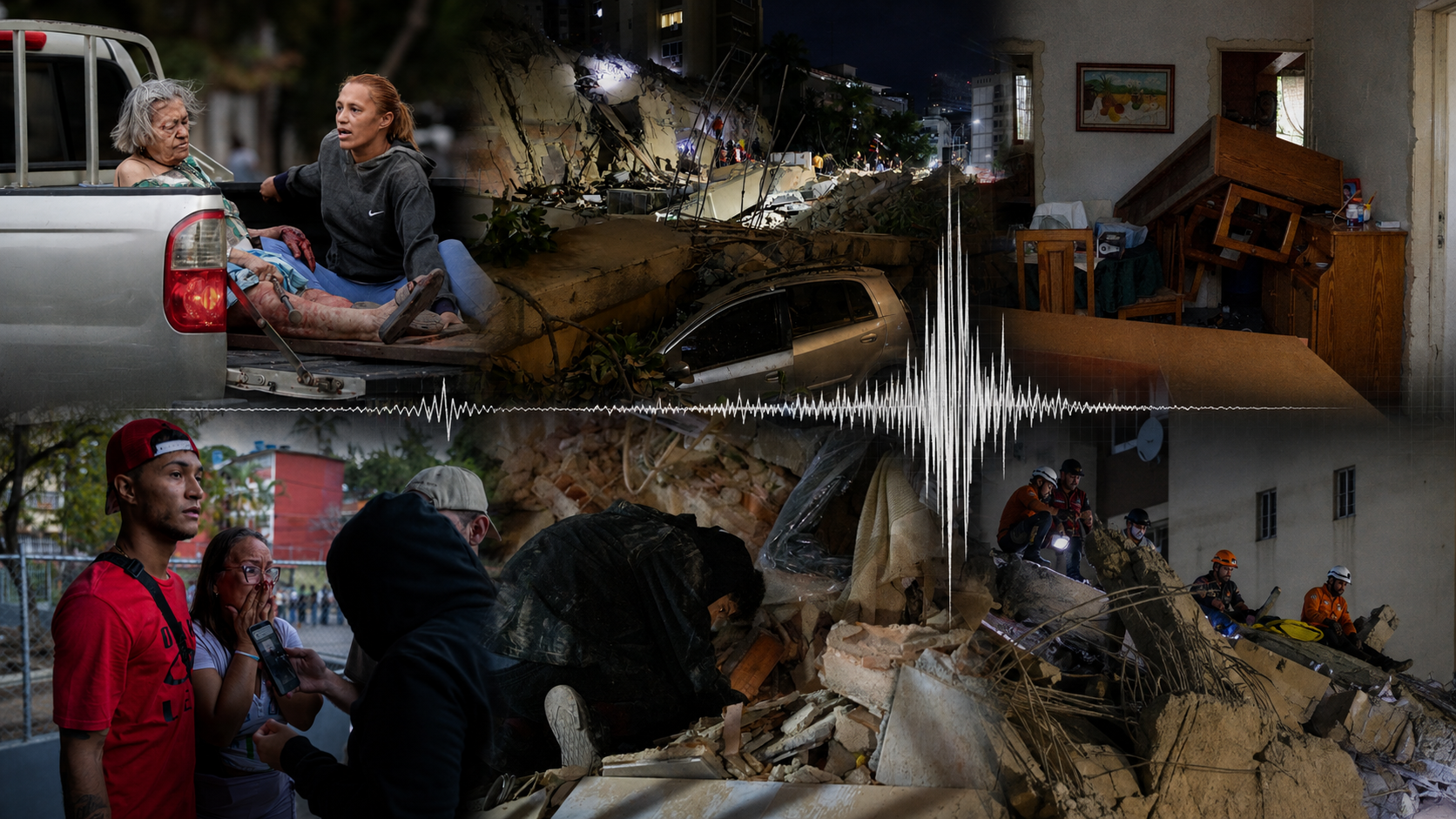 Εικόνες καταστροφής στην Βενεζουέλα: Βίντεο από τη στιγμή που οι δίδυμοι σεισμοί ισοπεδώνουν το Καράκας – Ο πρώτος απολογισμός των νεκρών