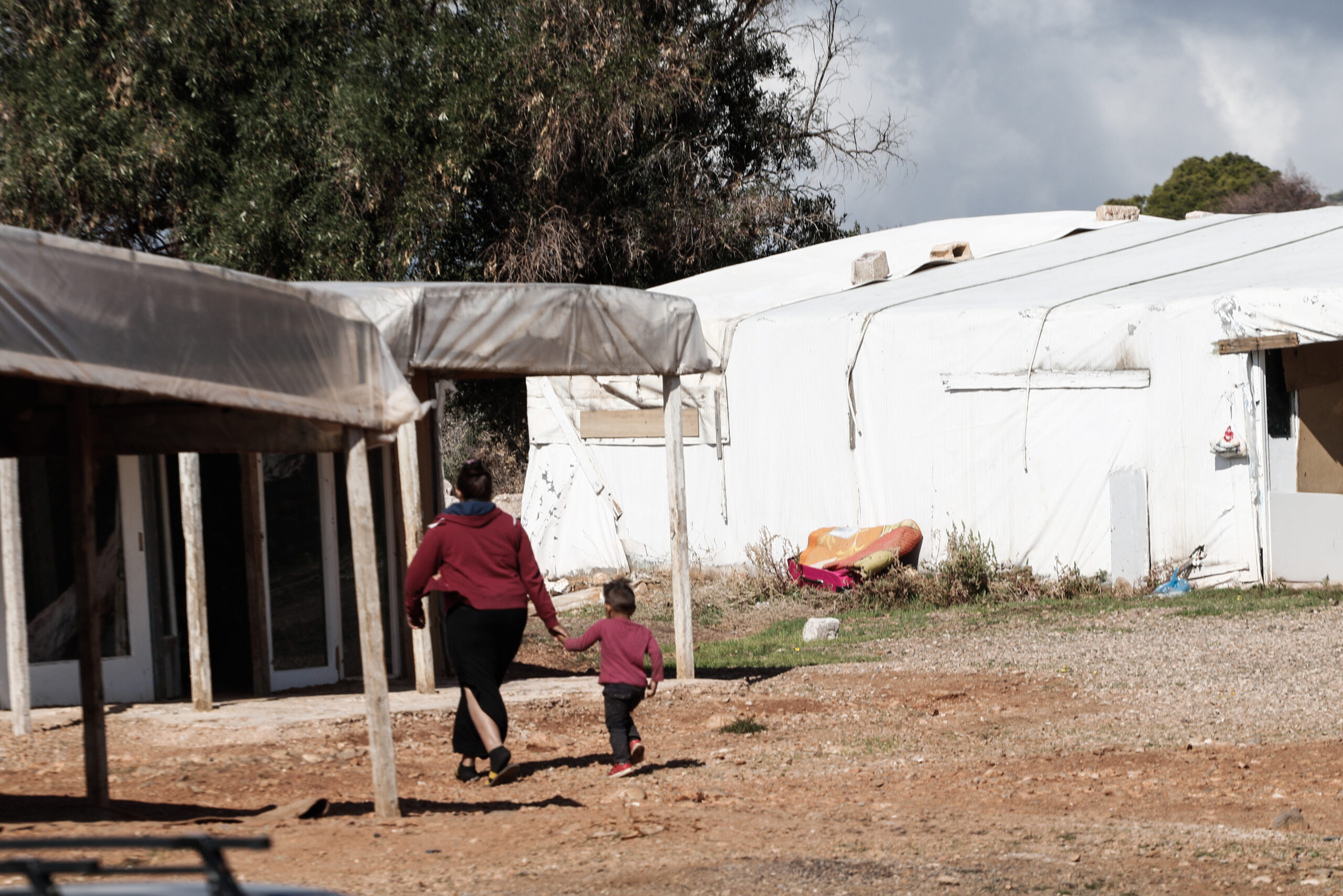 Στιγμιότυπο από τον καταυλισμό των Ρομά στον Ασπρόπυργο, Τρίτη 26 Οκτωβρίου 2021.