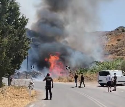 Φωτιά στη Μεσαρά, ήχησε το 112 (Βίντεο)
