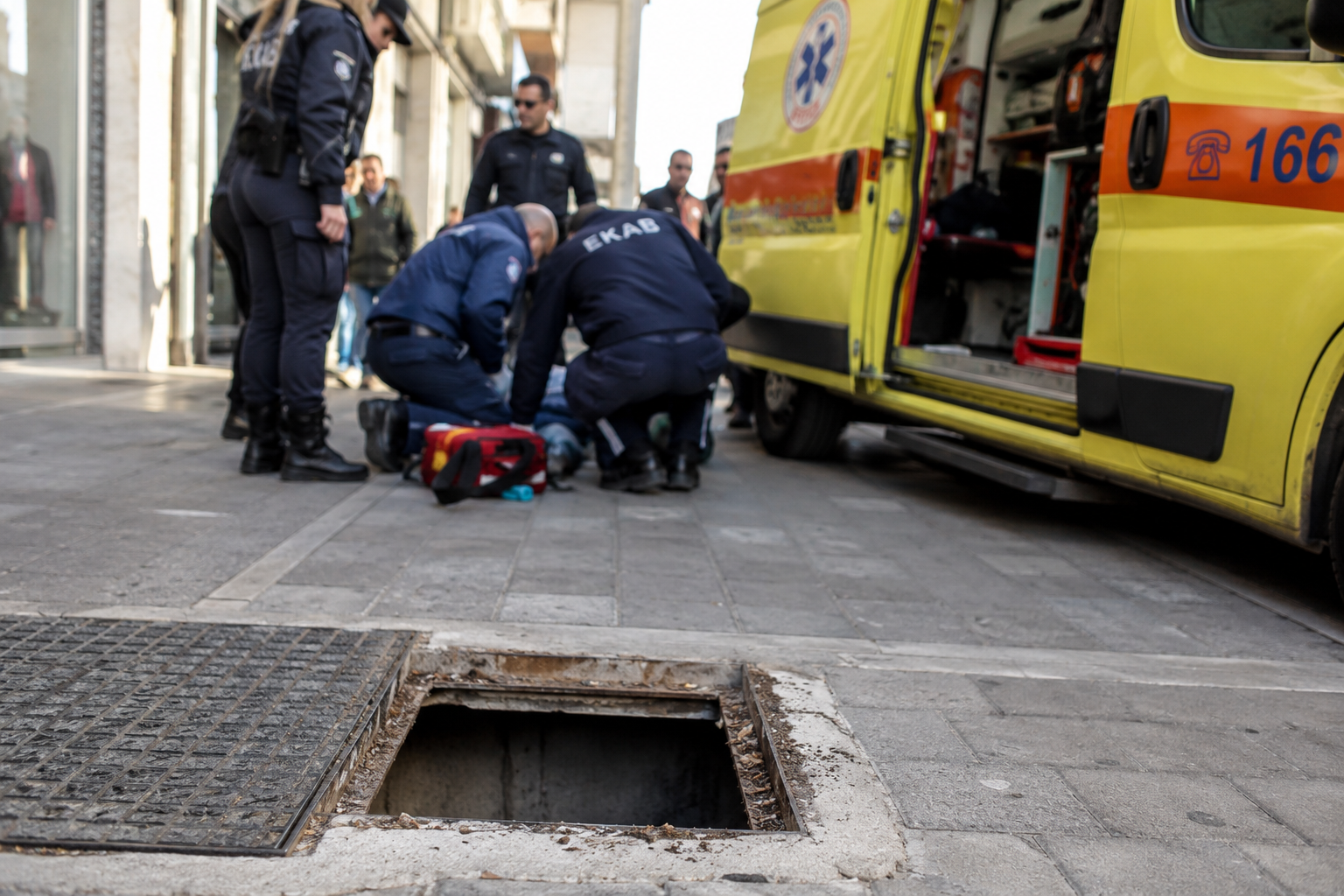 Πάτρα: 80χρονη έπεσε σε ανοιχτό φρεάτιο στο κέντρο της πόλης