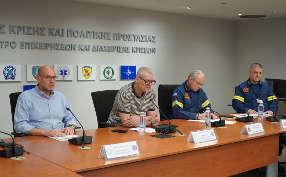 Συνεδρίασε η Επιτροπή Εκτίμησης Κινδύνου λόγω των υψηλών θερμοκρασιών και της ενίσχυσης των ανέμων