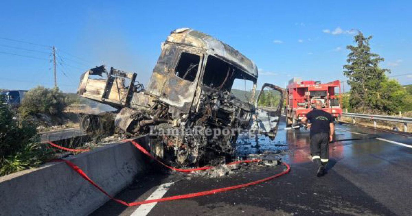 Φονική σύγκρουση φορτηγών στην Αθηνών–Λαμίας: Ένας νεκρός, ένας τραυματίας και εκτροπές κυκλοφορίας