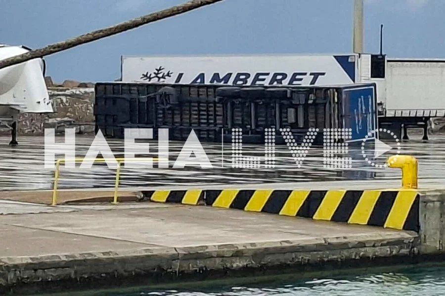 Ηλεία: Σάρωσε την Κυλλήνη η κακοκαιρία – Ριπές ανέμου 7 μποφόρ σήκωσαν νταλίκες