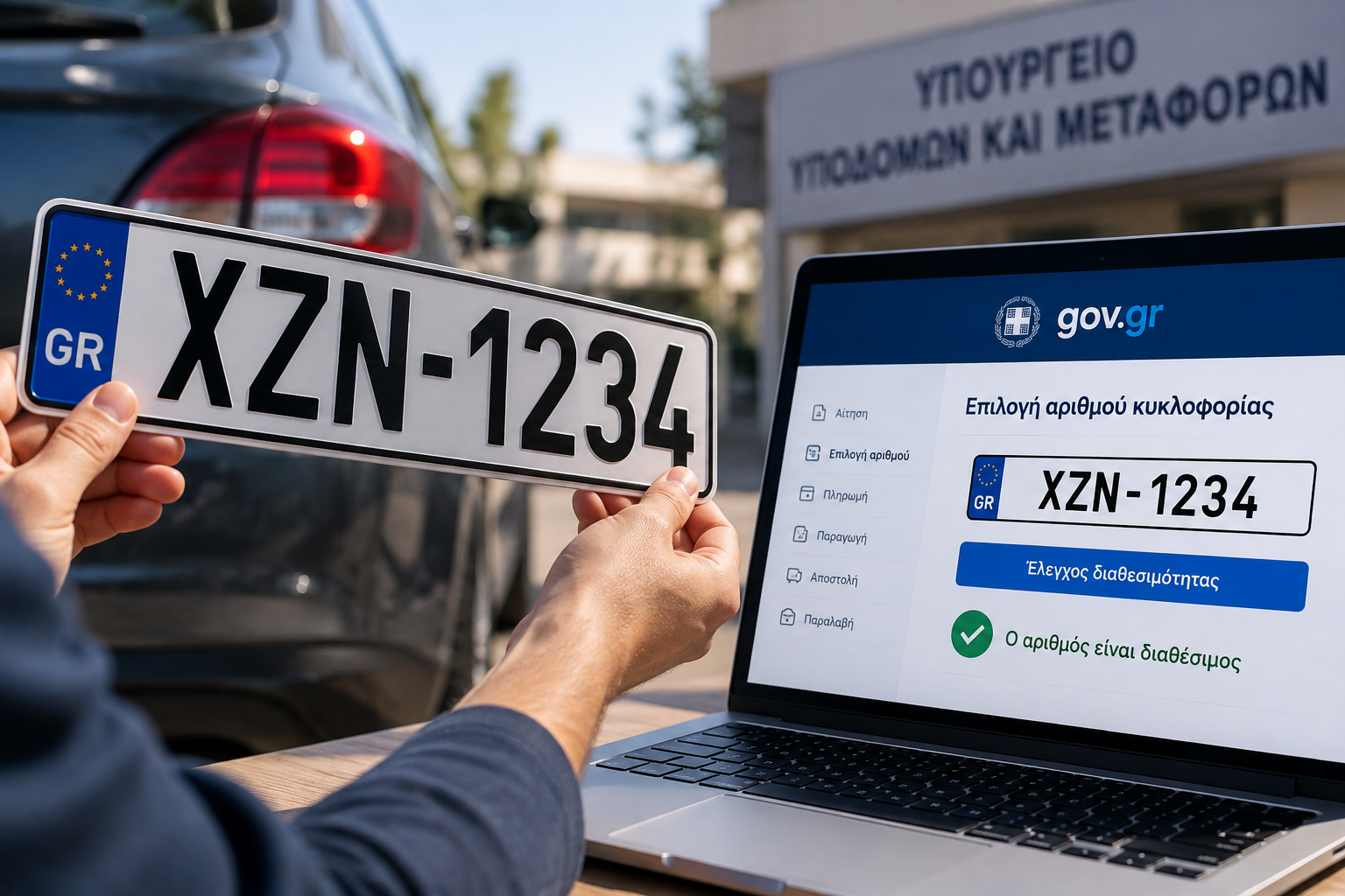 Πινακίδες κυκλοφορίας: Μεγάλη αλλαγή για τους οδηγούς – Θα μπορούν να επιλέγουν αριθμό – Ποια είναι η διαδικασία