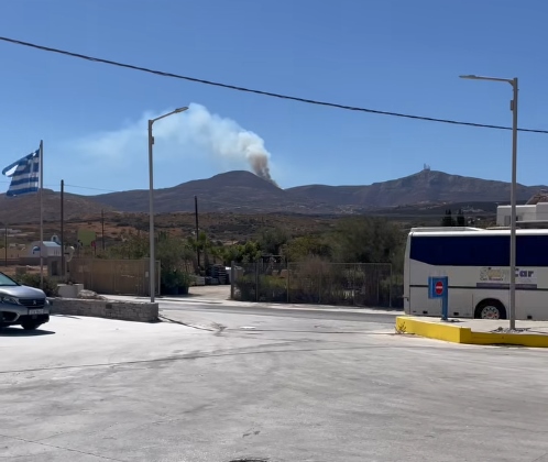 Φωτιά στην Πάρο: Στις φλόγες χαμηλή βλάστηση στις Λευκές – Ισχυρές εναέριες δυνάμεις (Βίντεο)
