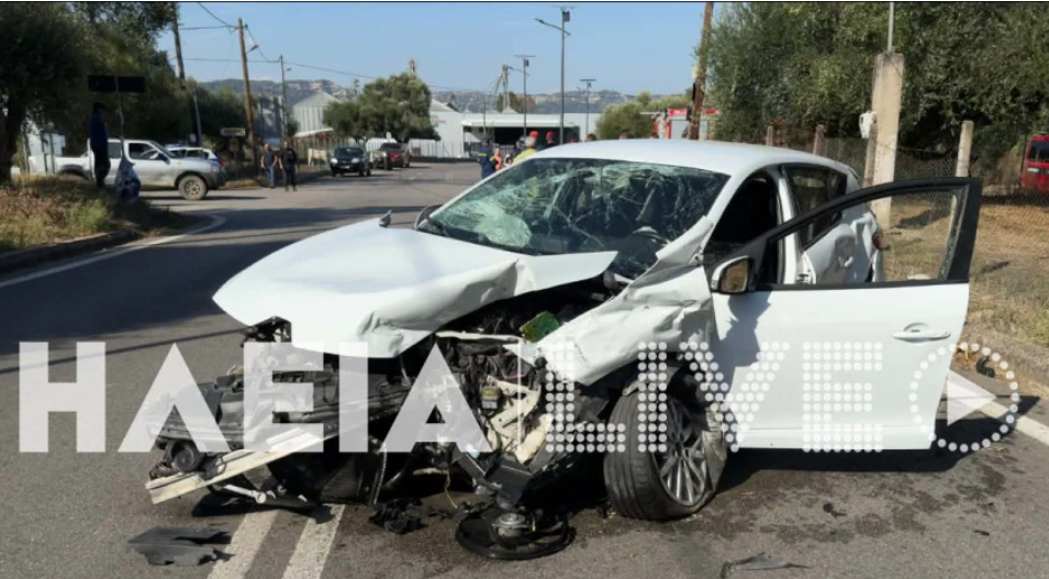 Τροχαίο στον Πύργο: Πλαγιομετωπική σύγκρουση δύο οχημάτων με 3 τραυματίες