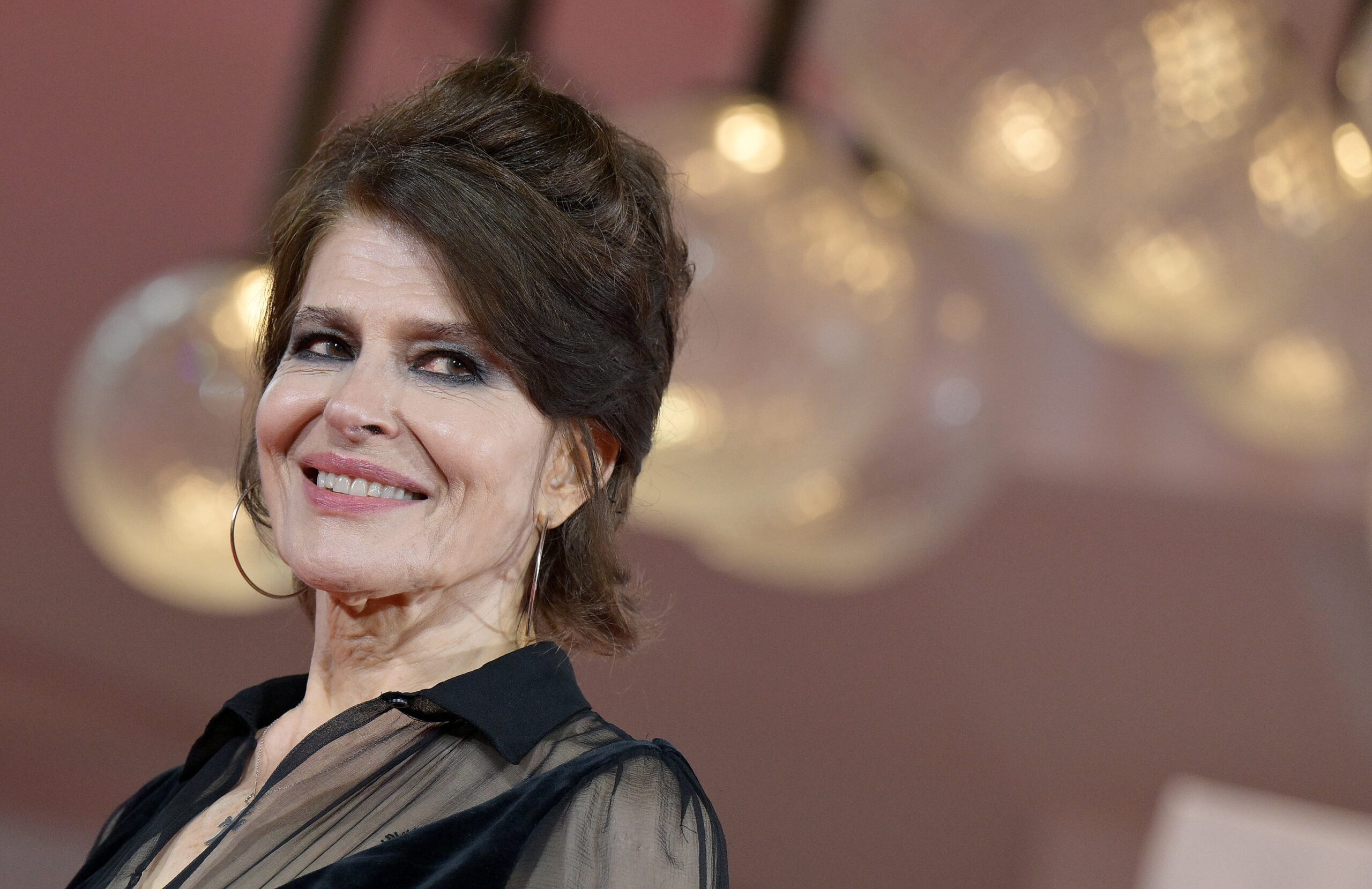 epa10836645 French actor Fanny Ardant arrives for the premiere of 'The Palace' during the 80th Venice Film Festival, in Venice, Italy, 02 September 2023. The movie is presented out of competition at the festival running from 30 August to 09 September 2023.