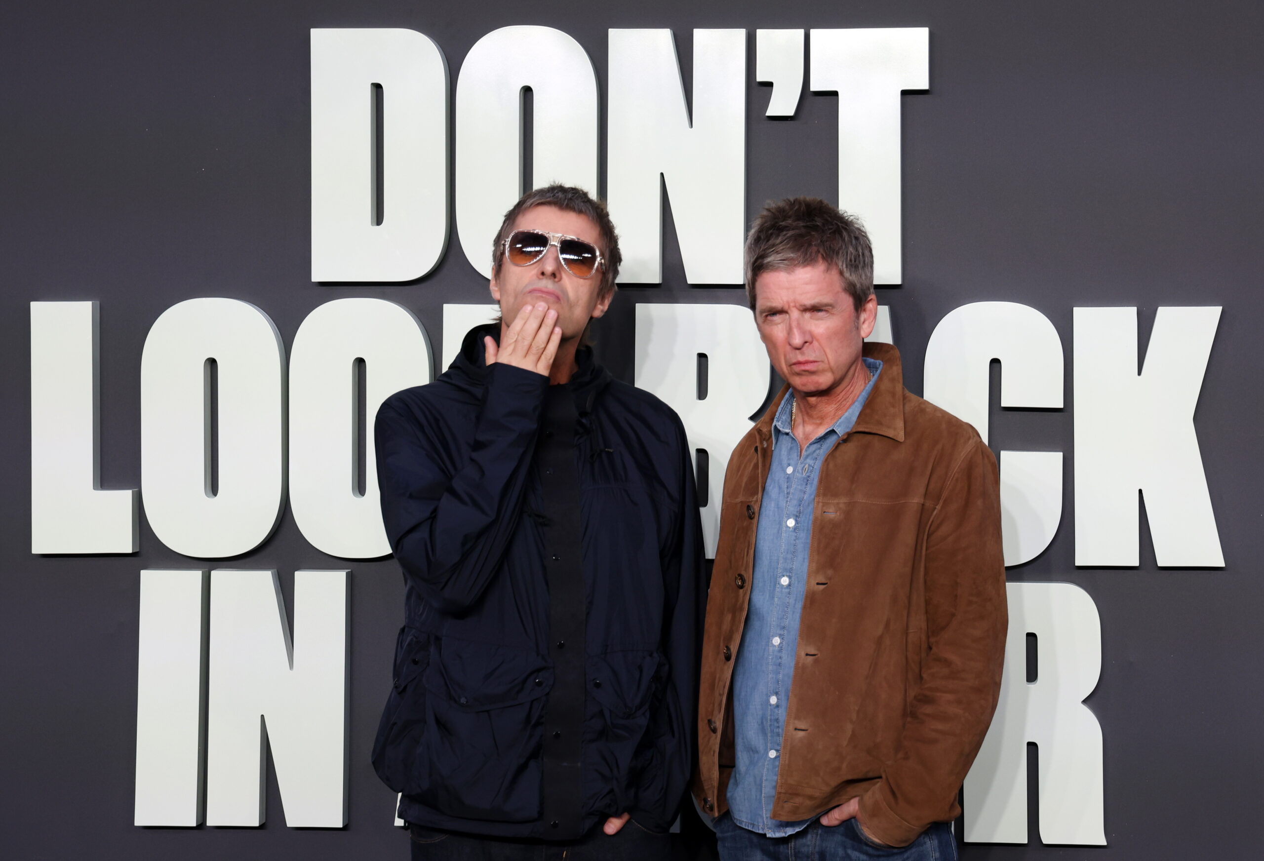 epaselect epa13220734 British musicians Noel (R) and Liam Gallagher pose on the red carpet during the UK film premier of 'Oasis: Don't Look Back in Anger' at Leicester Square in London, Britain, 07 September 2026. The film will be released in UK cinemas on 9 September.