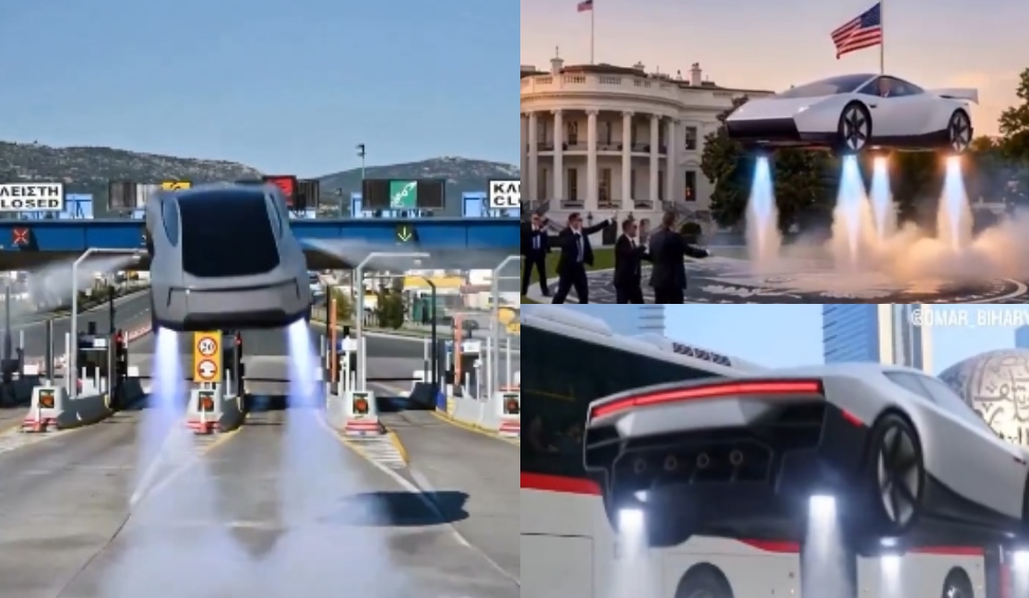 Το «ιπτάμενο» Tesla Roadster του Έλον Μασκ έγινε viral – Τα AI βίντεο στα social media που κάνουν θραύση