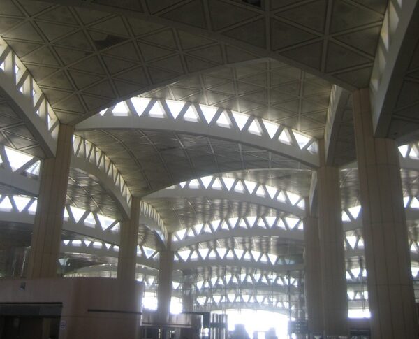 Inside Terminal 3 at Riyadh King Khalid International Airport.