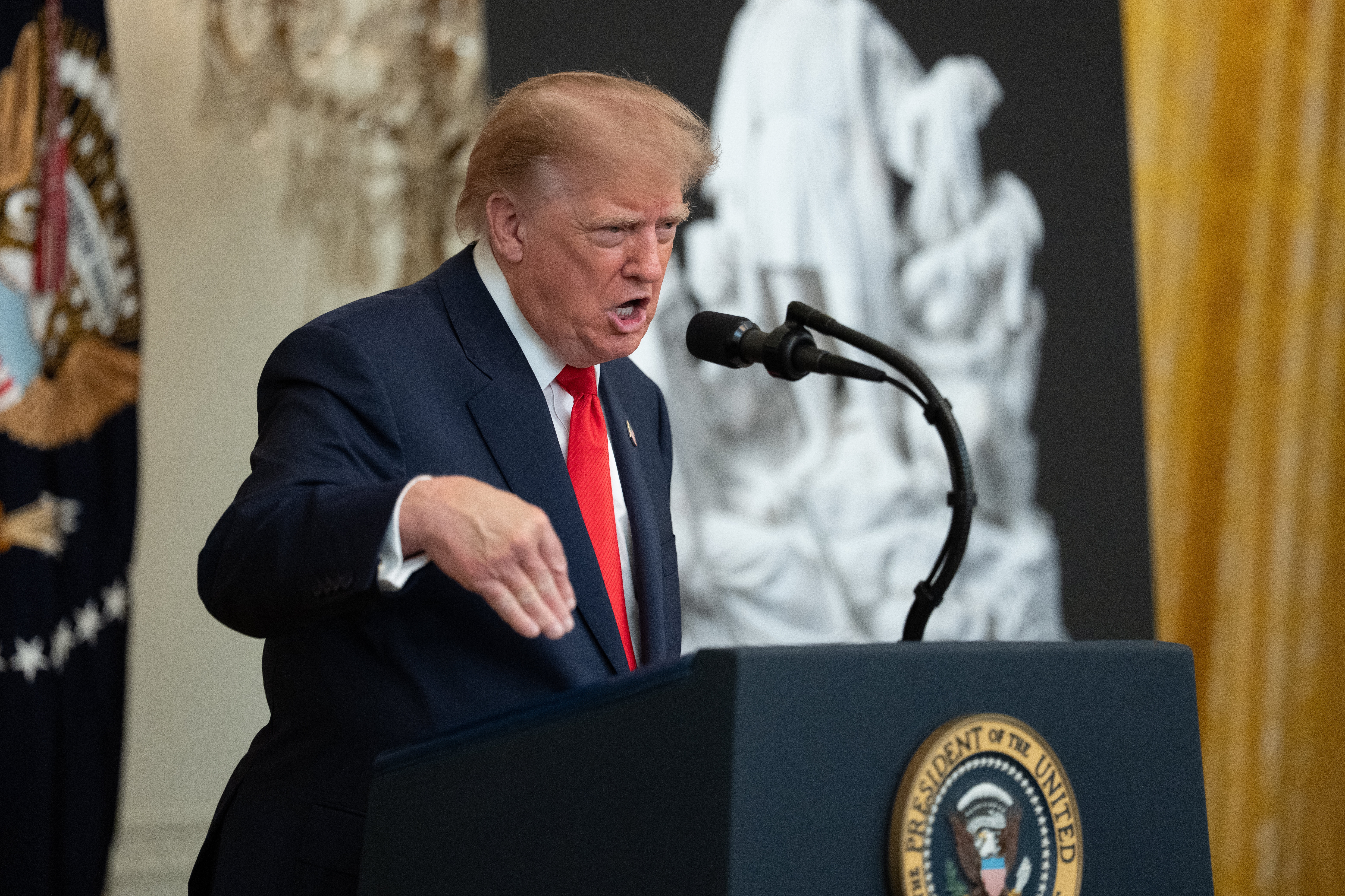 US President Trump hosts a Columbus Day event at the White House