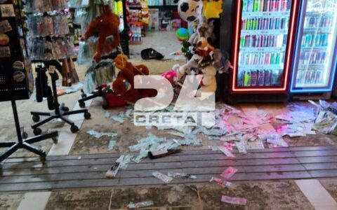 Επεισόδιο στο Ηράκλειο: Ζημιές σε περίπτερο μετά από σφοδρή σύγκρουση δύο ανδρών